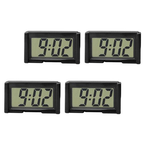 4 Pcs Auto Car Clock Clocks Handy Travel Clocks Desktop Clock