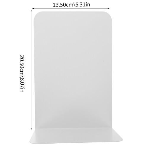 2Stk Einfache Metall Buchstützen Für Desktop Zuhause 1