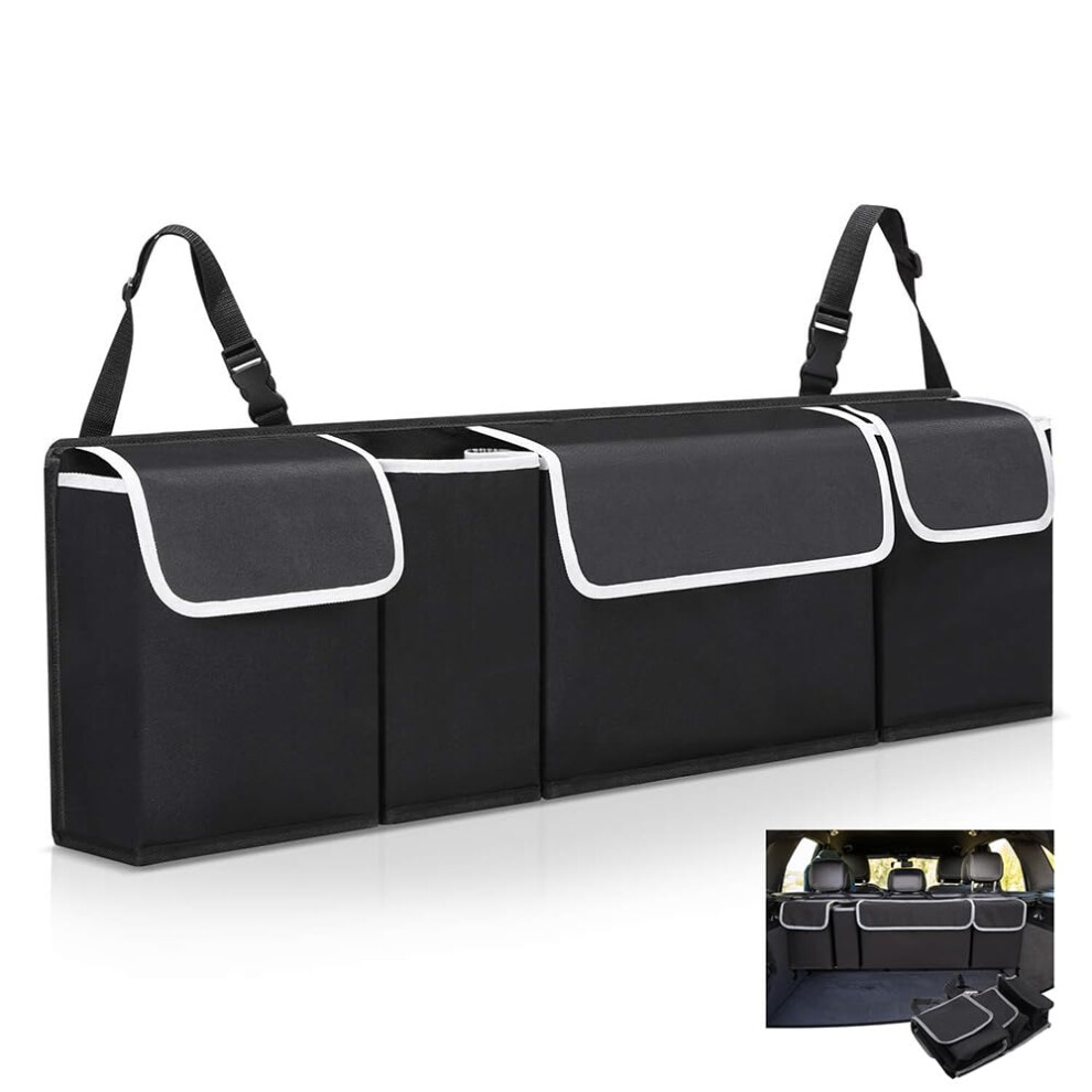 Car Boot Organiser For Land Rover Range Rover Discovery Evoque Durable Collapsible Organiser With Adjustable Straps Hanging Storage Bag 9393856378661