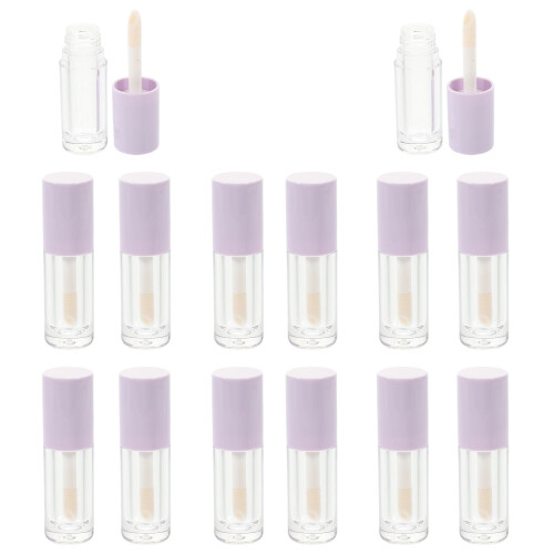 14Pcs Empty Purple Lip Balm Tubes Durable ABS Plastic for Storage Use 1