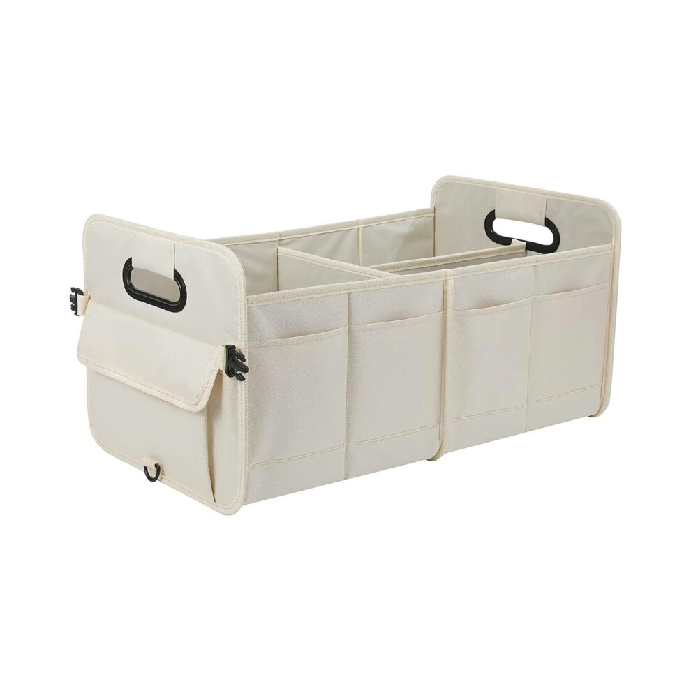 Boot Organiser Foldable Trunk Organizer For Car Storage And Travel Car Boot Organizer Trunk Storage Bag Beige 9016109444899
