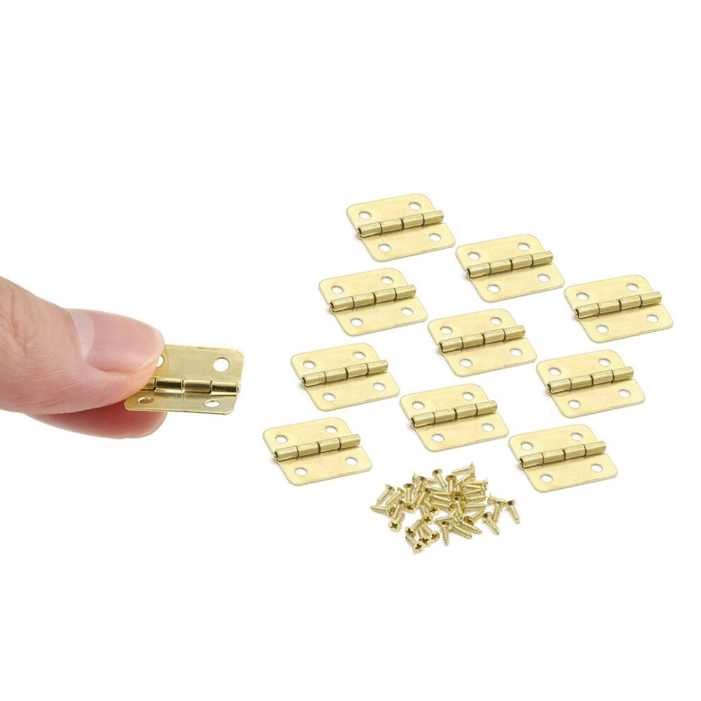 Set Of 30 Small Brass Hinges, 18X16 Mm 8719762715719