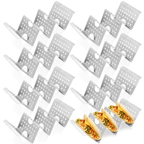 8 Pezzi Portatacos In Acciaio Per Uso 2