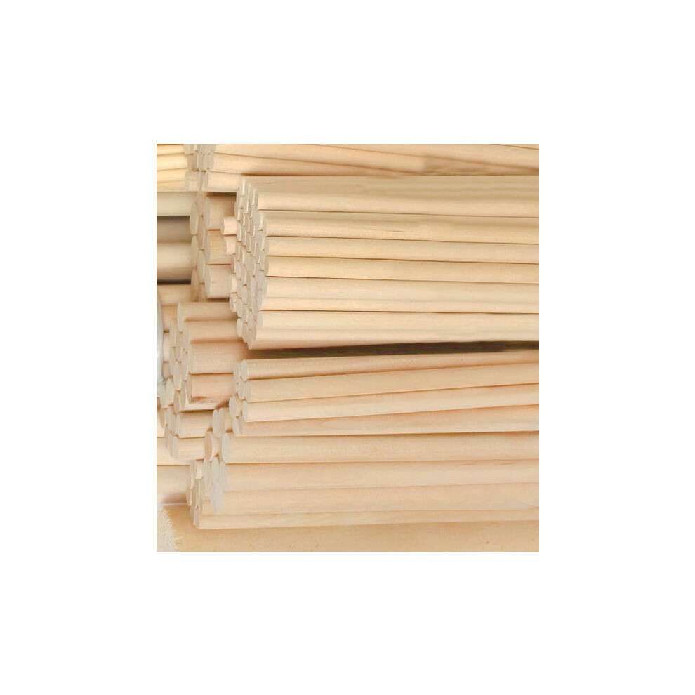 Set Of 100 Wooden Sticks (20 Cm Length, 9.5 Mm Dia, Birchwood) 8719762713074