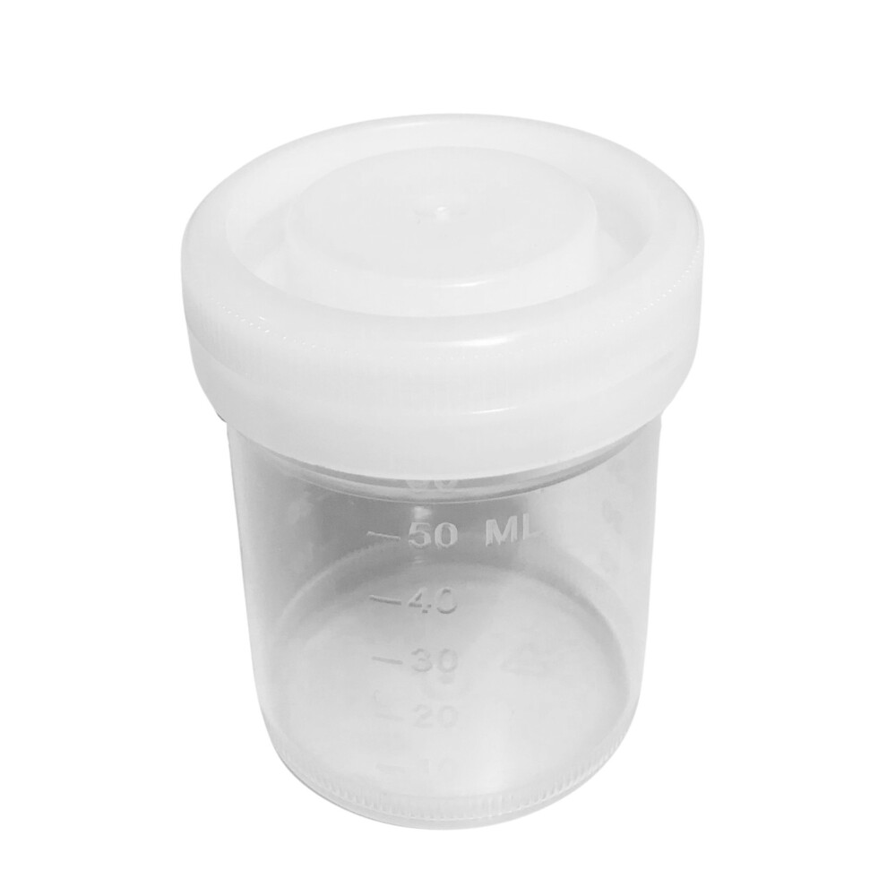 Set Of 50 Sample Containers, 60 Ml With White Screw Caps 8719762720218