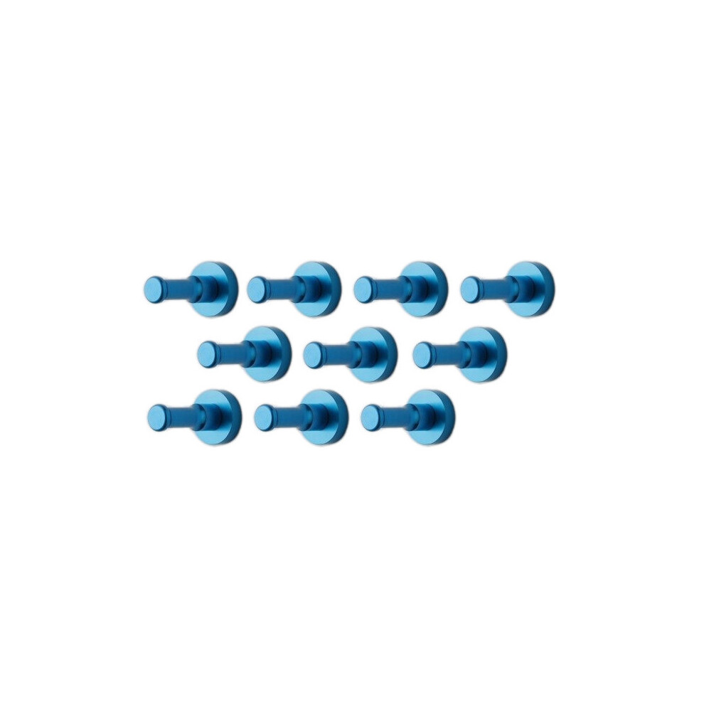 Photos - Other Hand Tools Set of 10 metal clothes hooks, wall brackets, light blue WD1563548781