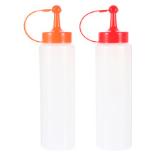 2 ketchup-flaschen aus kunststoff für dressing und salat