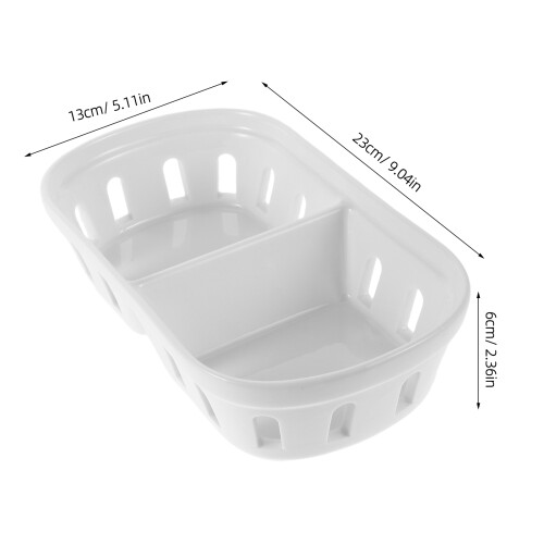 keramik groß mit ablauf für gemüse ideal für partys 2