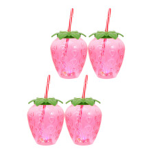 4 Sets Erdbeer Wasserflasche Mit Für Partys