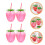 4 Sets Erdbeer Wasserflasche Mit Für Partys 4