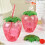 4 Sets Erdbeer Wasserflasche Mit Für Partys 8