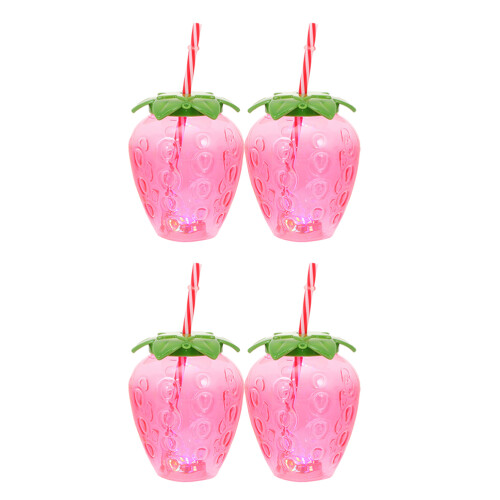 4 Sets Erdbeer Wasserflasche Mit Für Partys 1