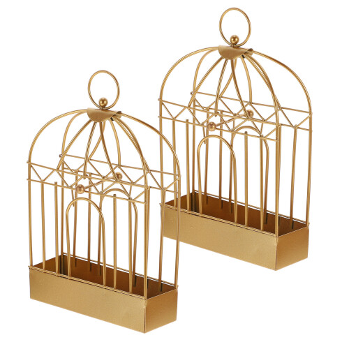2Pcs Portable Iron Incense Burner Fireproof Rack Decorative Golden