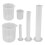 3-teiliges messbecher-set mit , zylinder, bechergläsern, 9