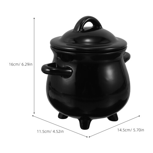 witch cauldron mug 700ml black ceramic halloween party decor 2