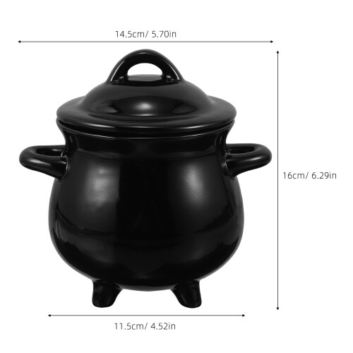 witch cauldron mug 700ml black ceramic halloween party decor 1