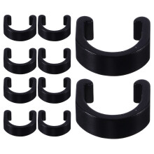 10 uds. abrazaderas cable, clips c, sujeción línea bici negro