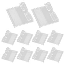 10 pièces support étiquette pvc transparent pour rayonnage plastique