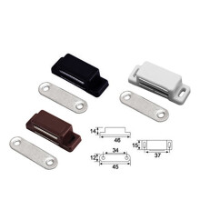 Set of 32 brown magnetic push-to-open cabinet catches