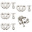 4pcs double heart luggage locks for bag hardware buckle accessory 1