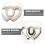 4pcs double heart luggage locks for bag hardware buckle accessory 6