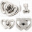 4pcs double heart luggage locks for bag hardware buckle accessory 10