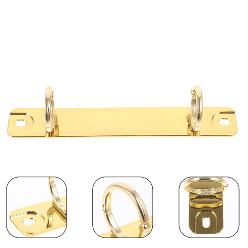 Fixing Binders Loose-Leaf Book Binding Circle 12.50x3.00x2.50cm Golden 2