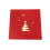 Kerstboomkaarten handgemaakt met envelop, gesneden design 1