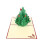 Kerstboomkaarten handgemaakt met envelop, gesneden design 5