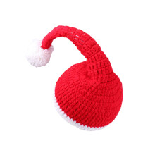 Handgemaakte kerstmuts baby 0-4 maanden, leuk fotodecor