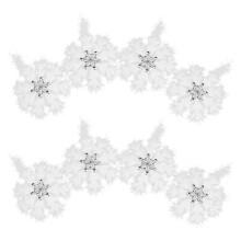 8 glittersneeuwvlokken hanger decoratie voor kerstfeest