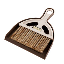 Mini zestaw do sprzątania: szczotka i łopatka do kurzu, biały