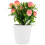 árvore artificial vaso, bonsai falso de pêssego com 3