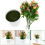 árvore artificial vaso, bonsai falso de pêssego com 6