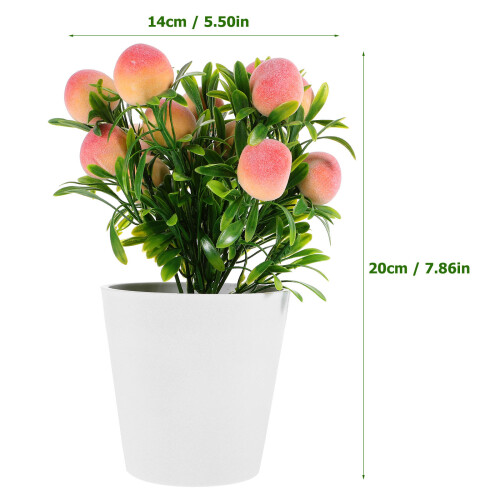 árvore artificial vaso, bonsai falso de pêssego com 1