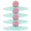 4 tampas silicone p. c/ design rosa, à de vazamentos 7