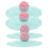 4 tampas silicone p. c/ design rosa, à de vazamentos 10