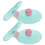4 tampas silicone p. c/ design rosa, à de vazamentos 5