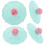 4 tampas silicone p. c/ design rosa, à de vazamentos 8