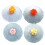 4 tampas silicone p. c/ design rosa, à de vazamentos 2
