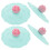 4 tampas silicone p. c/ design rosa, à de vazamentos 11