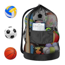 Mesh Bags Drawstring Large Heavy Duty Mesh Ball Bag for Basketball Football Volleyball Gym Equipment