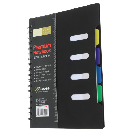 À Spirale Noir Solide Pp+ Bois Pour École Et
