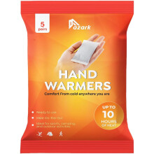 Azark Disposable Hand Warmers, Up to 10 Hours Heat, Fast Heating Packs for Men & Women, Portable Pocket Size for Camping, Hiking & Travel (Pack of 5)