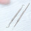 2 . herramienta doble punta inoxidable para cutículas y 8