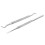 2 . herramienta doble punta inoxidable para cutículas y 2