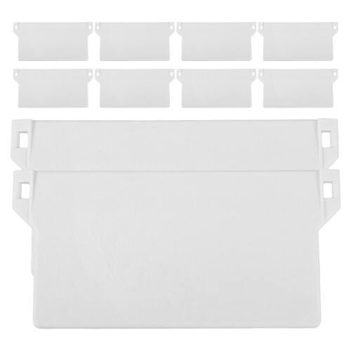 10 lamelles inférieures de rechange pour stores verticaux, blanches