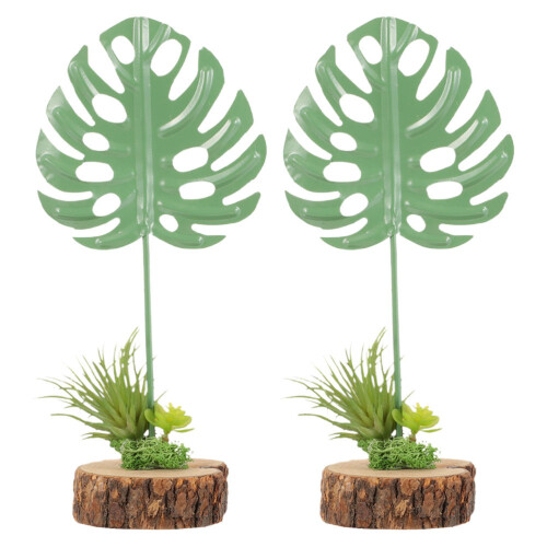 artificiale monstera 2 pezzi, palma sintetica per