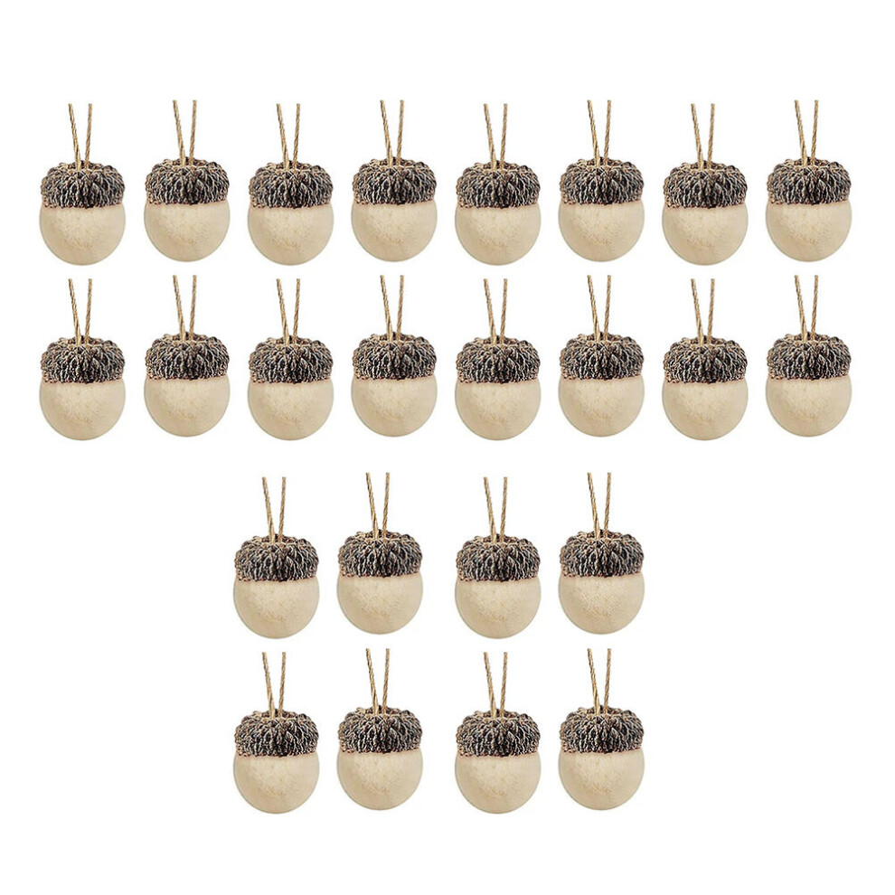24 Sztuki Ozdoby WisząCe Z Filcu, żOłęDzie Imitacja, śWiąTeczne-image