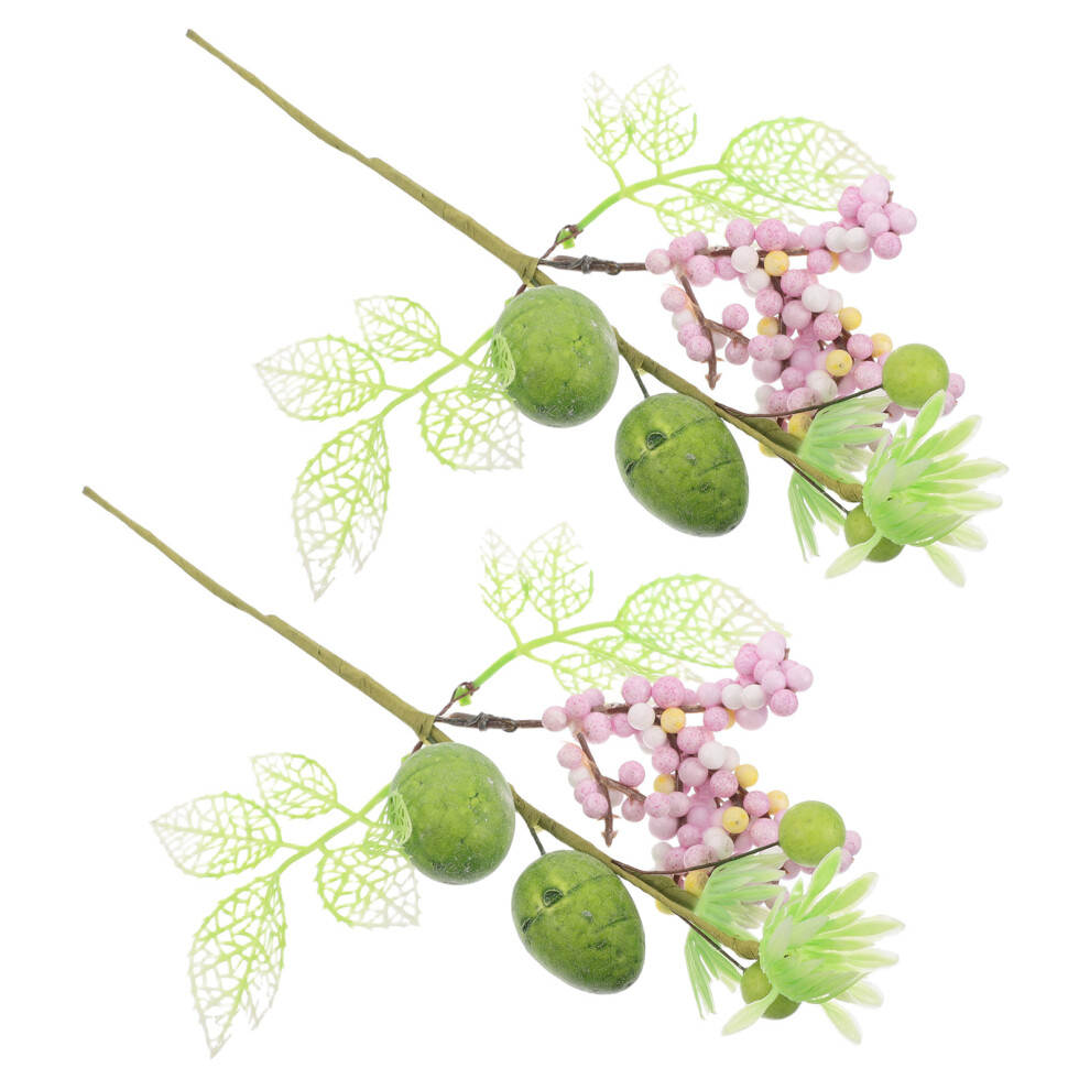 10 Szt. śWiąTeczna GałąZka Z Jajkami I Jagodami Do Wazy Na Wiosnę-image